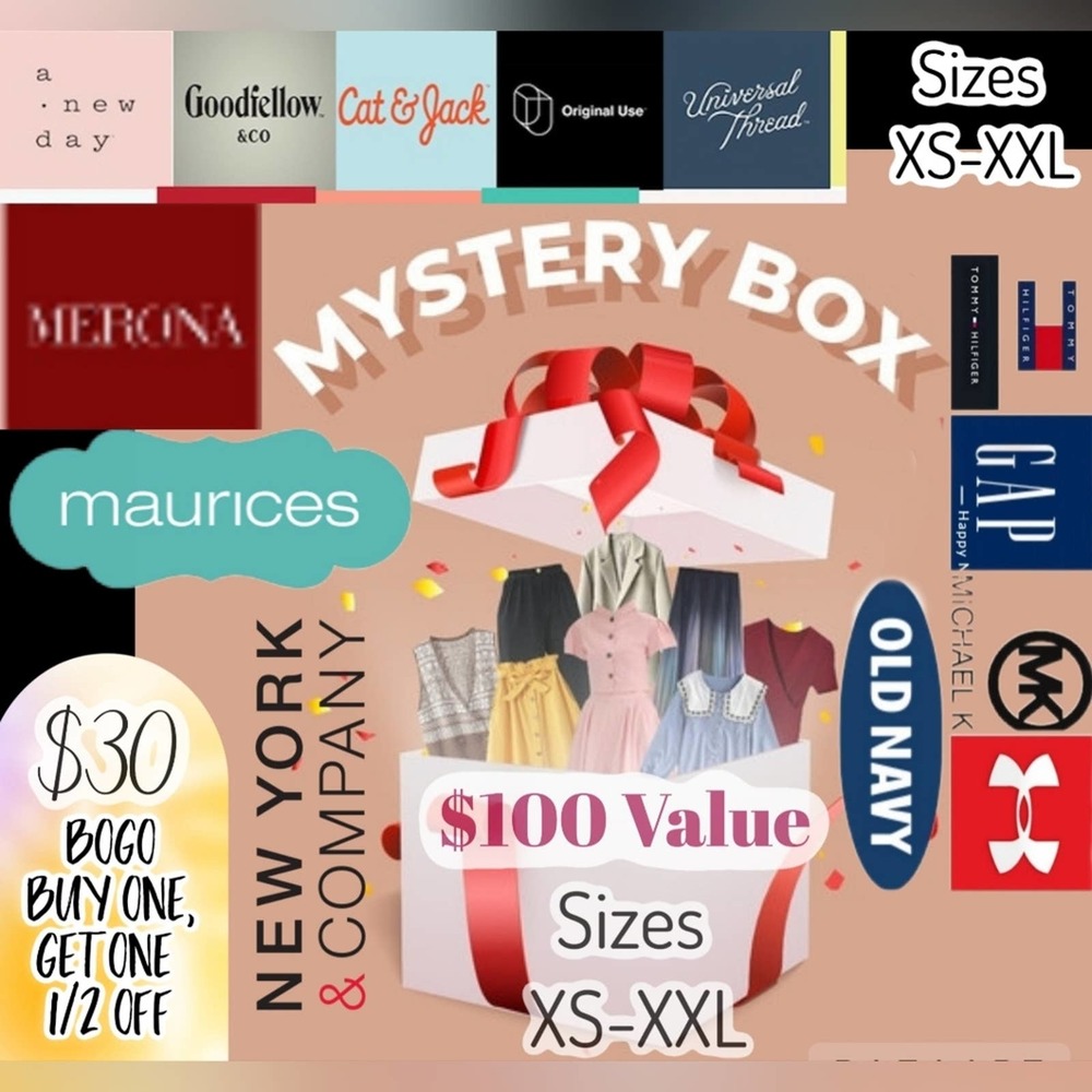 BOGO MYSTERY BOX XS-XXL Women's Clothing & Accessories $45 ☆$200 Value☆